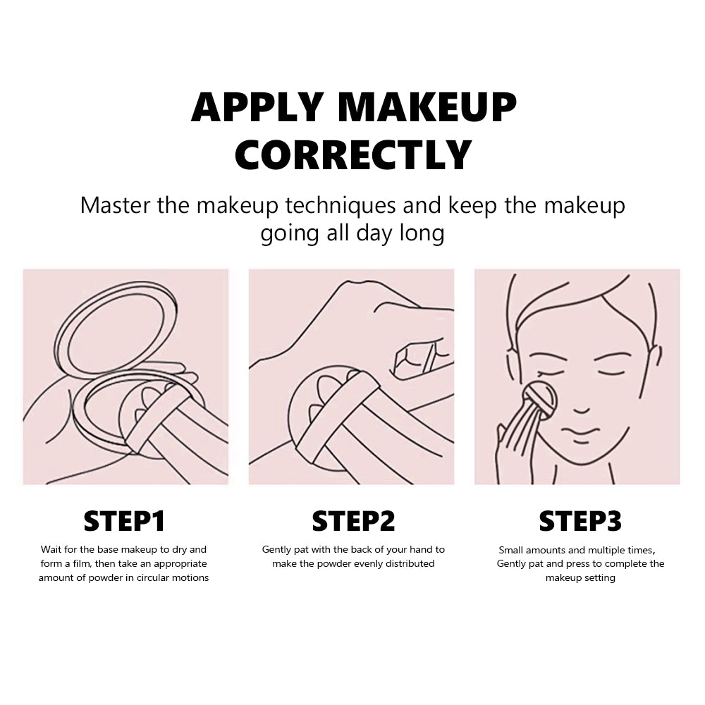 Long-Lasting Matte Concealer Setting Powder with Highlighter - Waterproof Oil Control Face Powder, 8g
