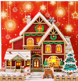 Christmas Snow House Calendar - Holiday Home Decor & Seasonal Planner
