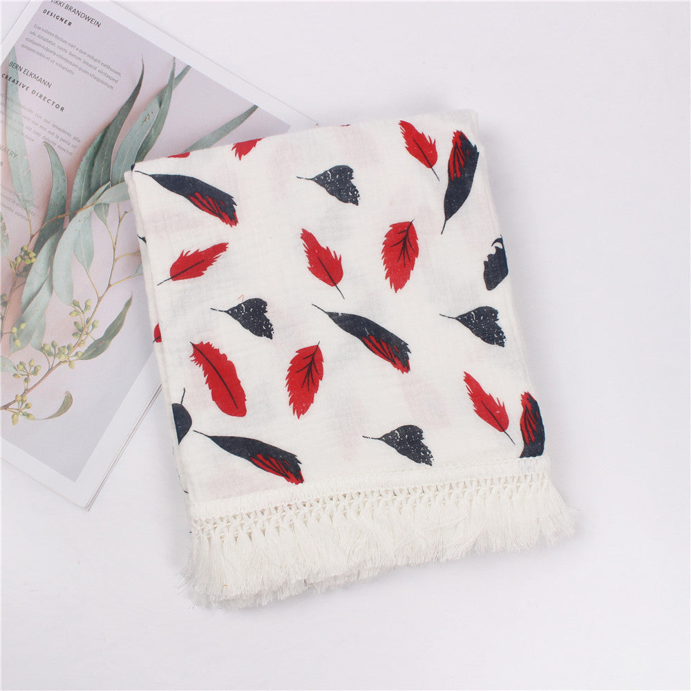 Children's Cotton Tassel Blanket - Baby Bedding 100x120cm, Multiple Colors