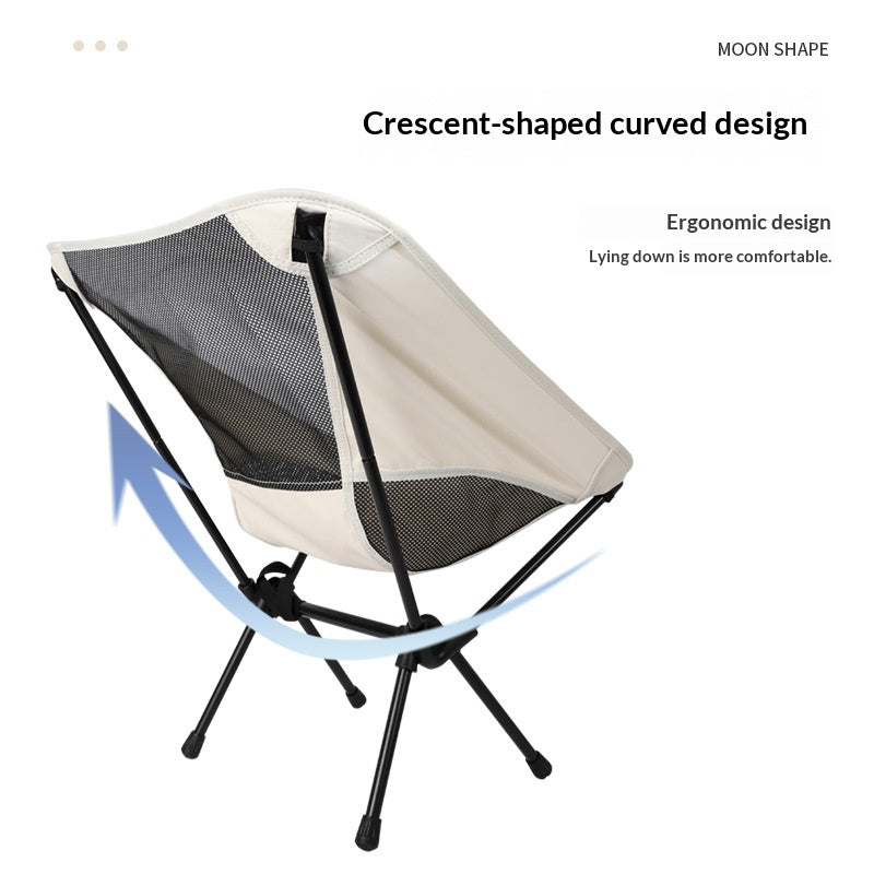 Outdoor Folding Chair with Mesh Backrest - Lightweight & Breathable for Garden & Patio