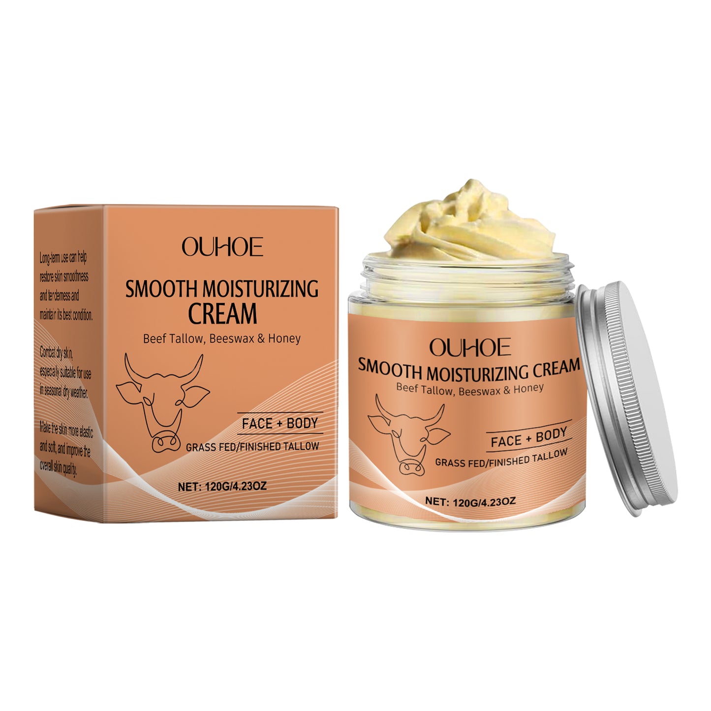 Body Skin Smoothing Moisturizer - Hydrating Firming Cream with Avocado Oil