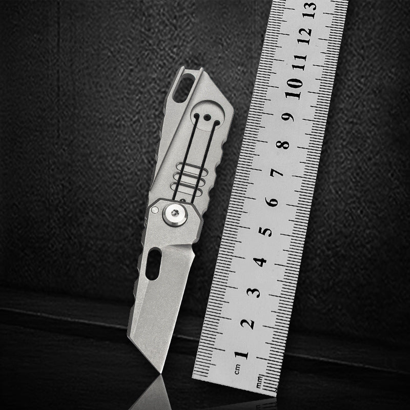Outdoor Survival Folding Knife with Satin Blade - Mini, Multi-Color