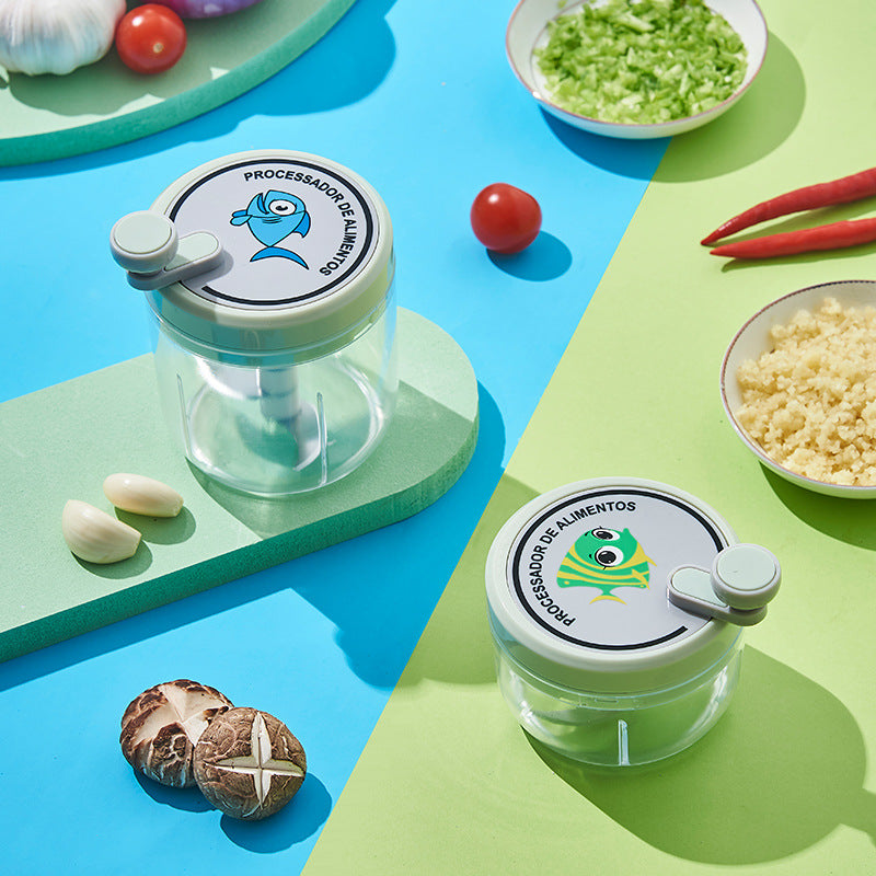 Manual Garlic Grinder Small Green Kitchen Tool for Cooking