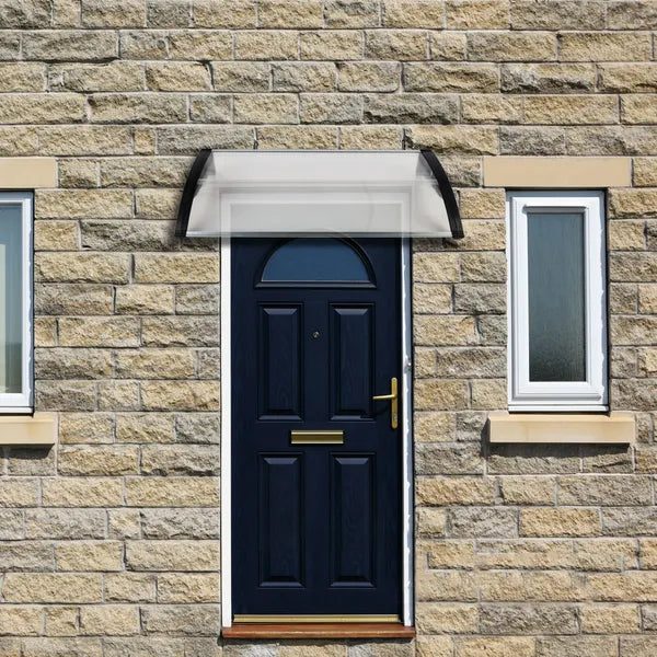 Eaves Canopy Rain Cover for Doors & Windows - Black Bracket