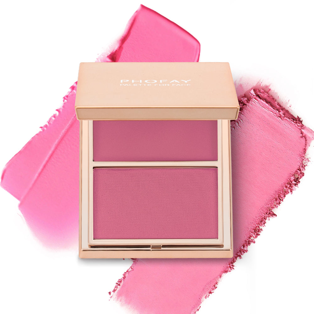 Cream and Powder Blush Duo - Weightless Face Makeup Palette