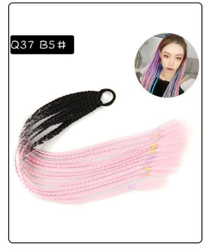 Three-Strand Braid Wig - 24 inch Gradient High-Temp Fiber