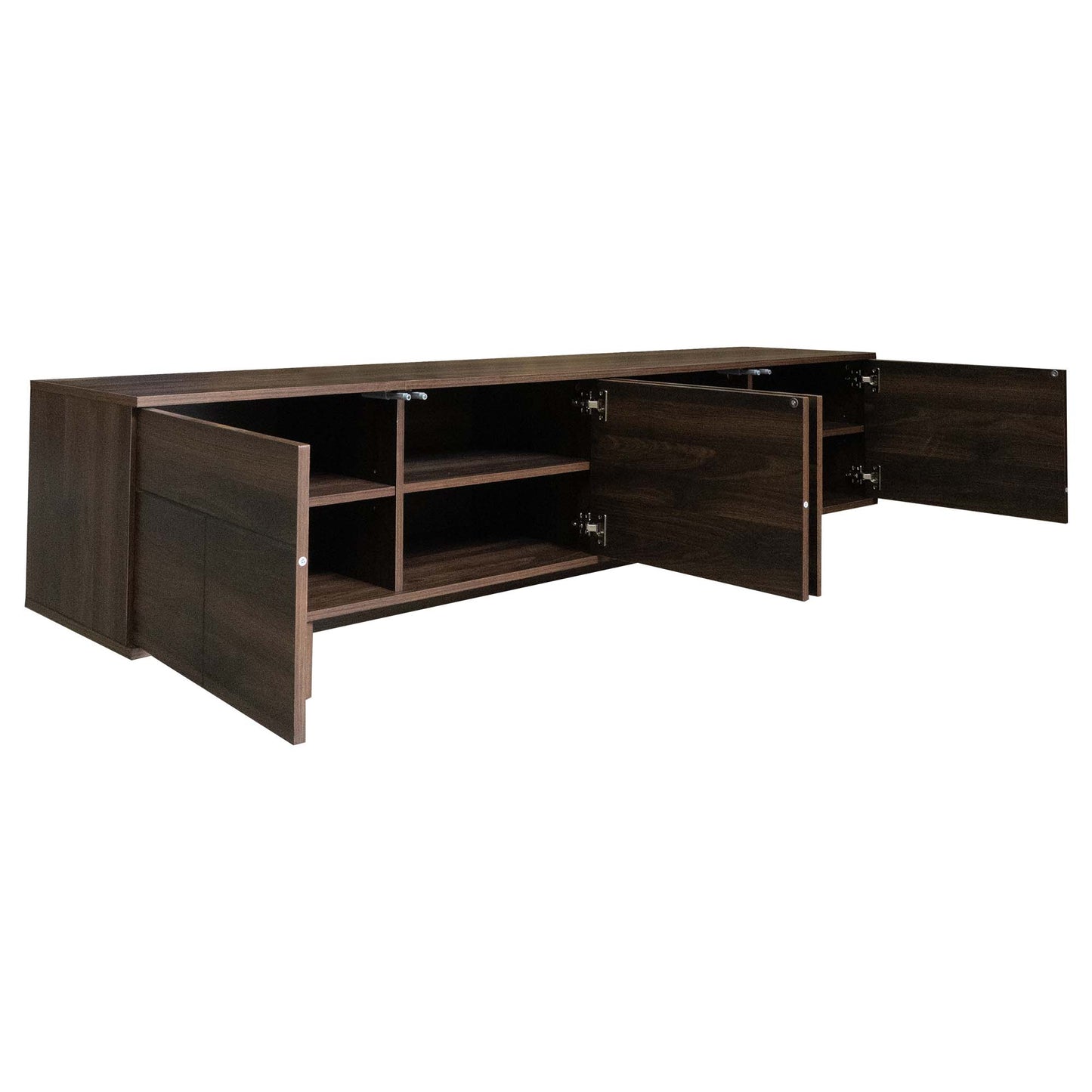 Modern 78-Inch TV Stand for TVs up to 85" - Dark Brown