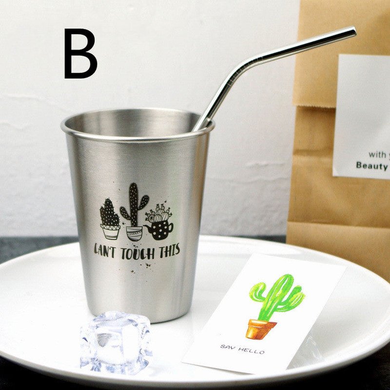 Nordic Metal Stainless Steel Toothbrush Cup Set for Couples - Multiple Styles & Sizes