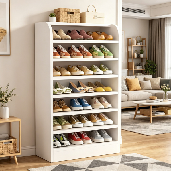 Premium Wooden Shoe Storage Cabinet - Compact & Durable
