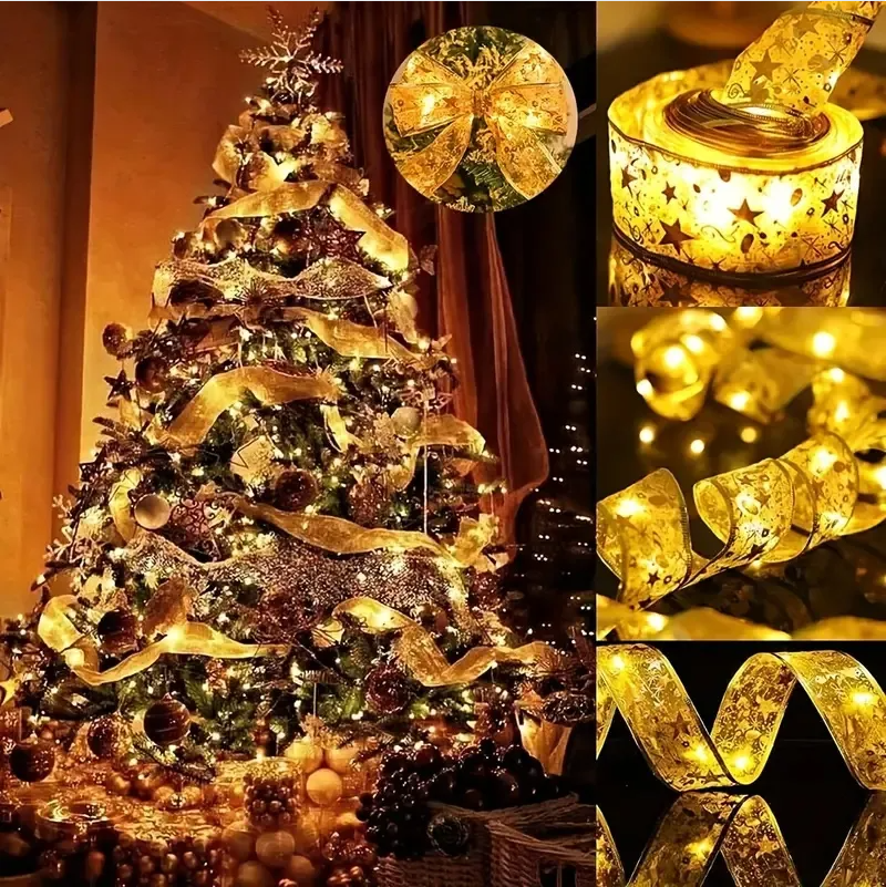 Christmas Tree Ribbon Lights - 32 Feet of LED Decorative Ribbons