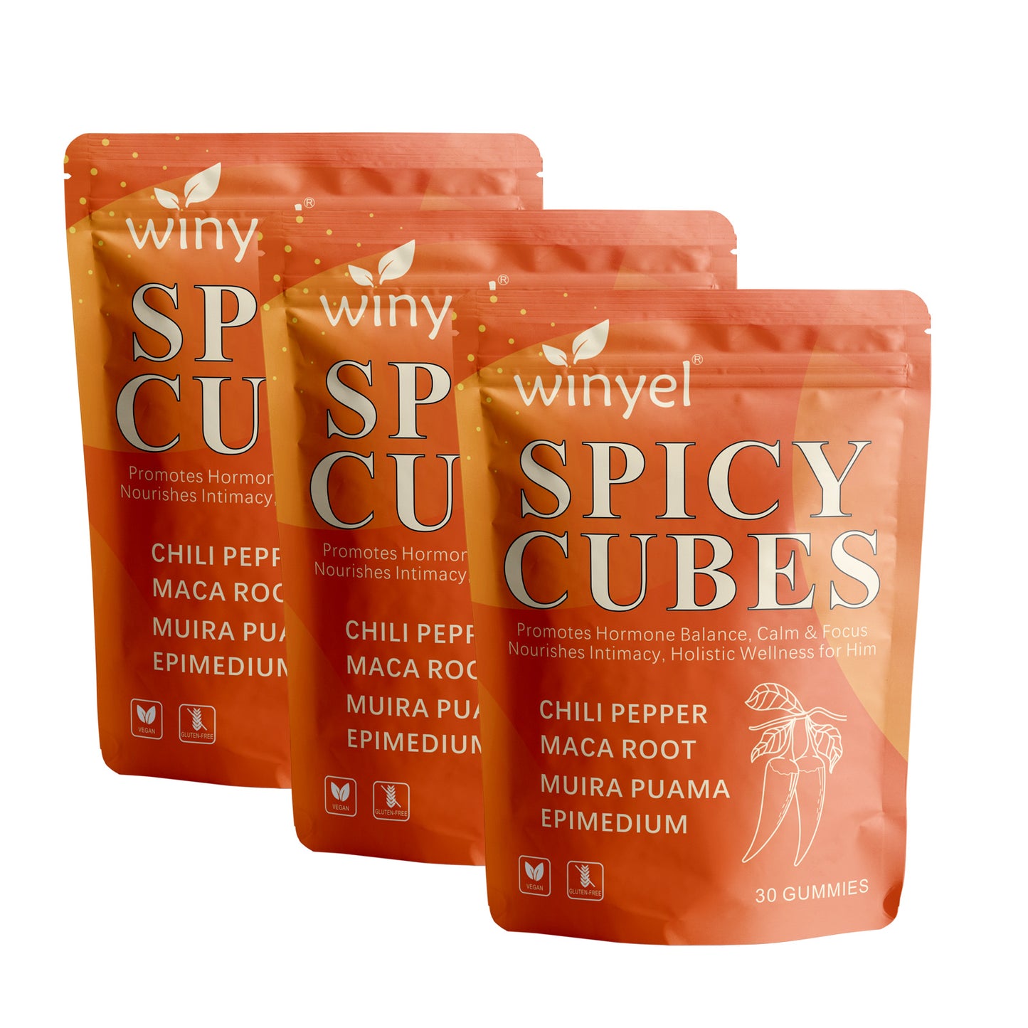 Spicy Peach Intimacy Gummies - Herbal Hormone Support & Wellness Supplement
