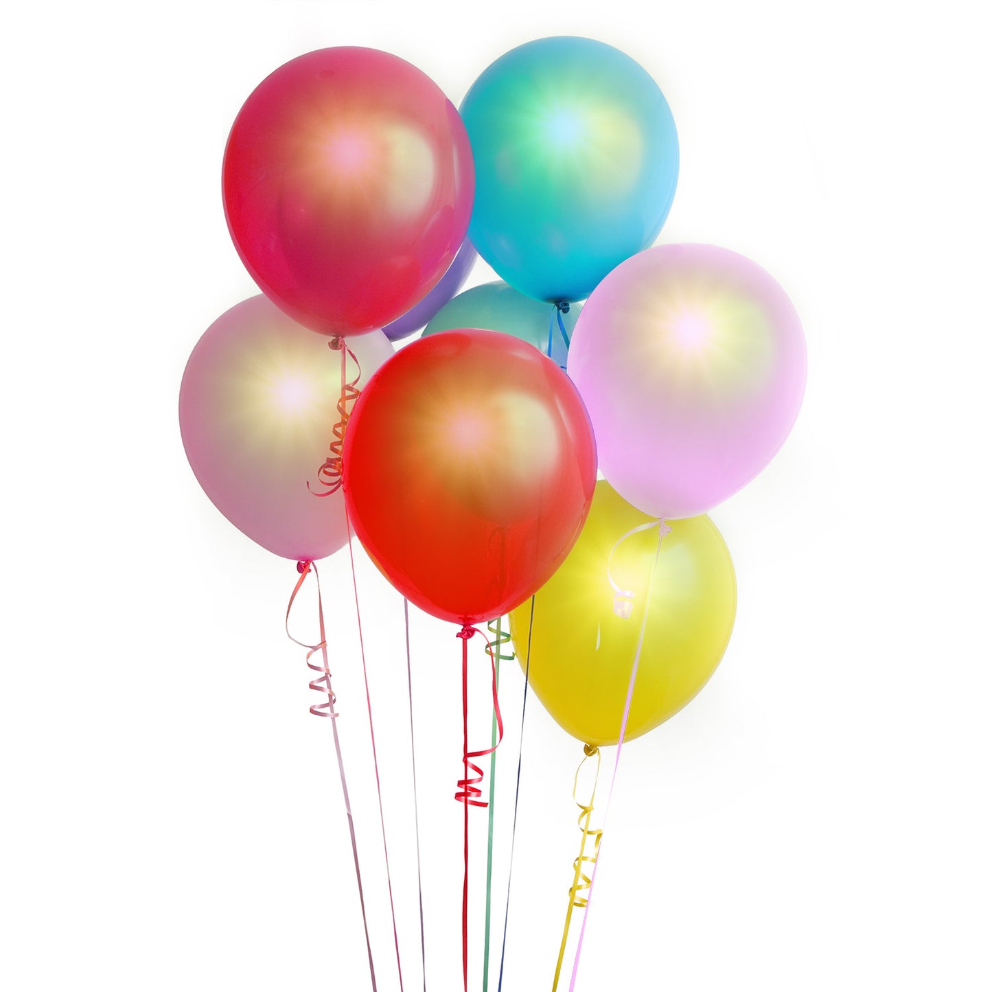6-Pack LED Light Up Balloons - Colorful Night Lights for Parties