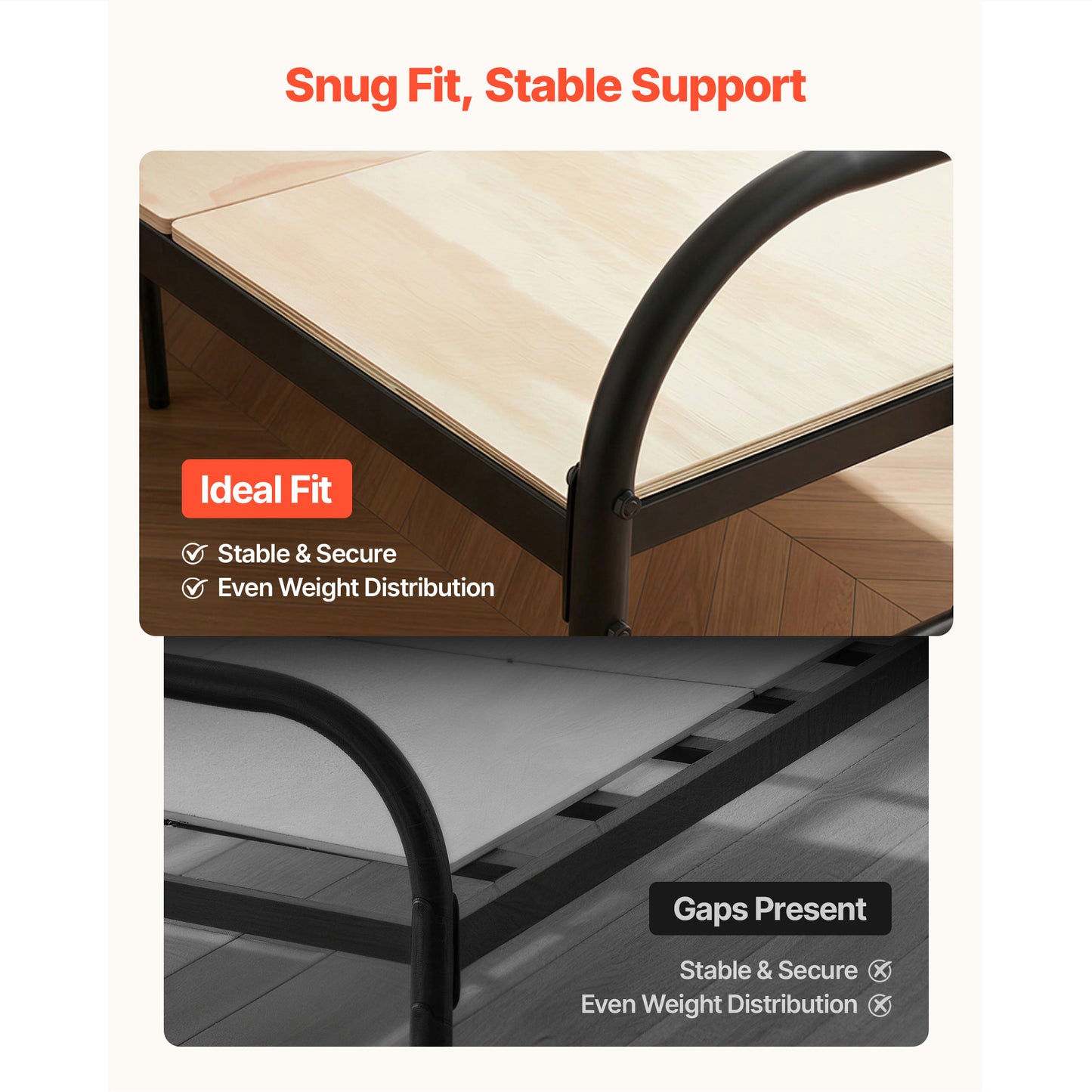 Foldable Bunkie Board for Cal King Mattress - Anti-Sag Bed Support Under Mattress
