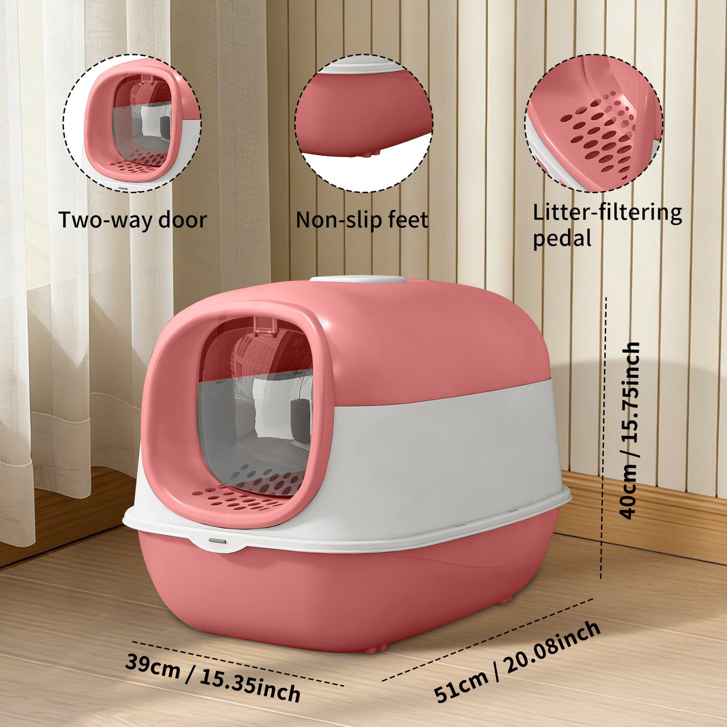 Self Pickup Cat Litter Box - Multiple Colors, Pet Furniture Tool
