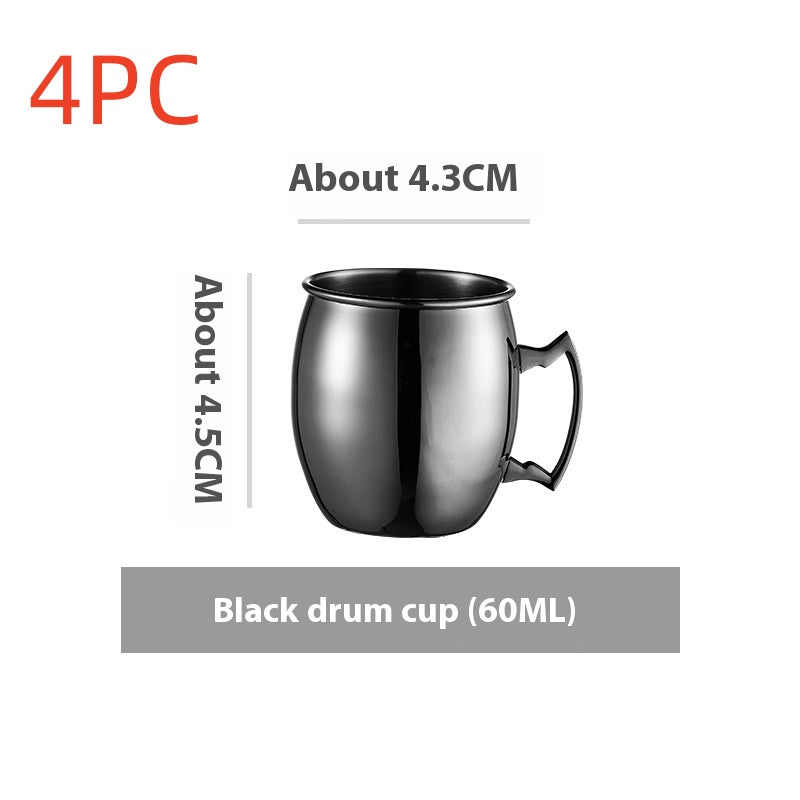 Stainless Steel Moscow Mule Cup Set - Copper Plated Drinkware for Bar & Home