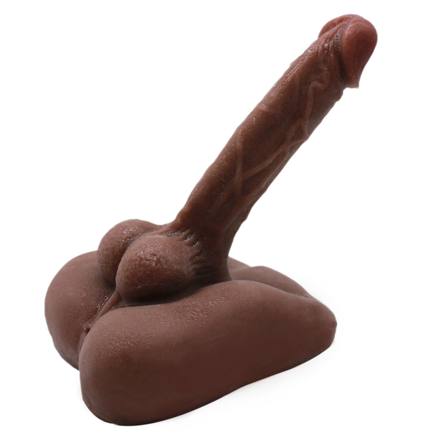 Lifelike 3D Silicone Male Body Torso Toy - Black