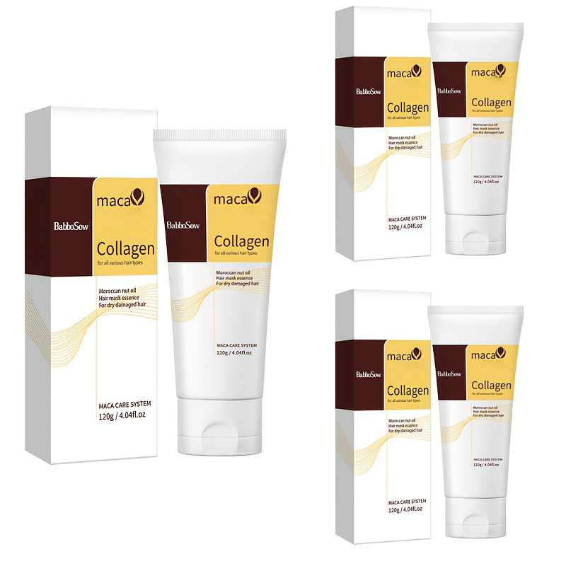 Collagen Hair Mask for Deep Repair - 360mL Heat-Free Frizz Control