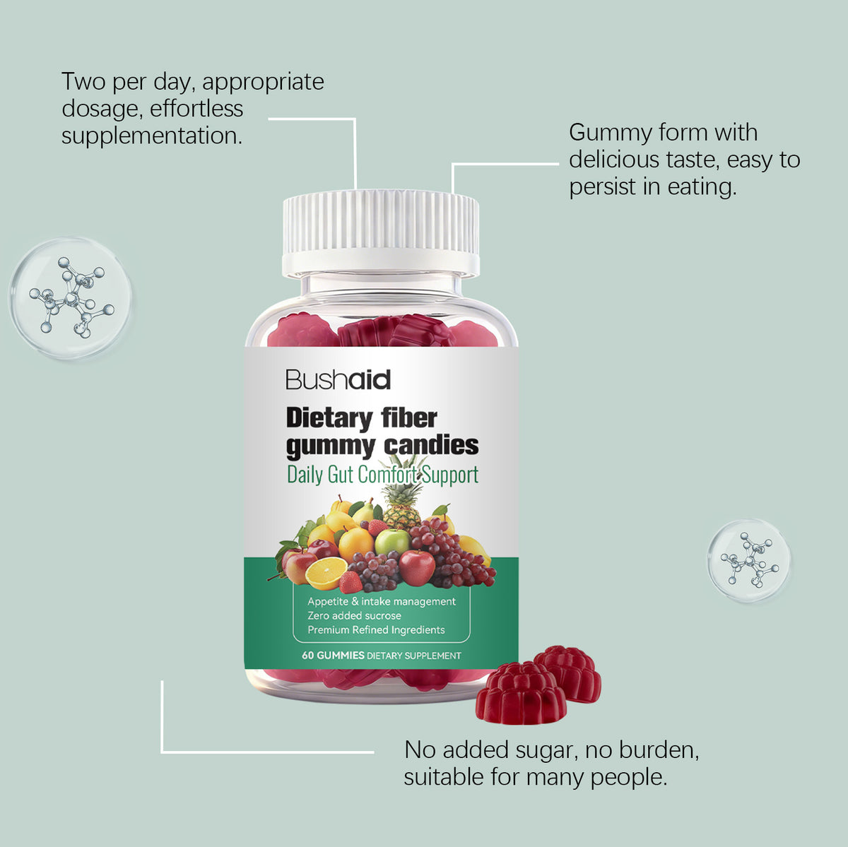 Vitamin Fruit Gummies - 60 Count