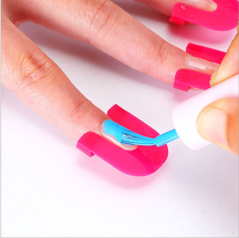 Gradient Nail Art Anti-overflow Protective Folder - Pink