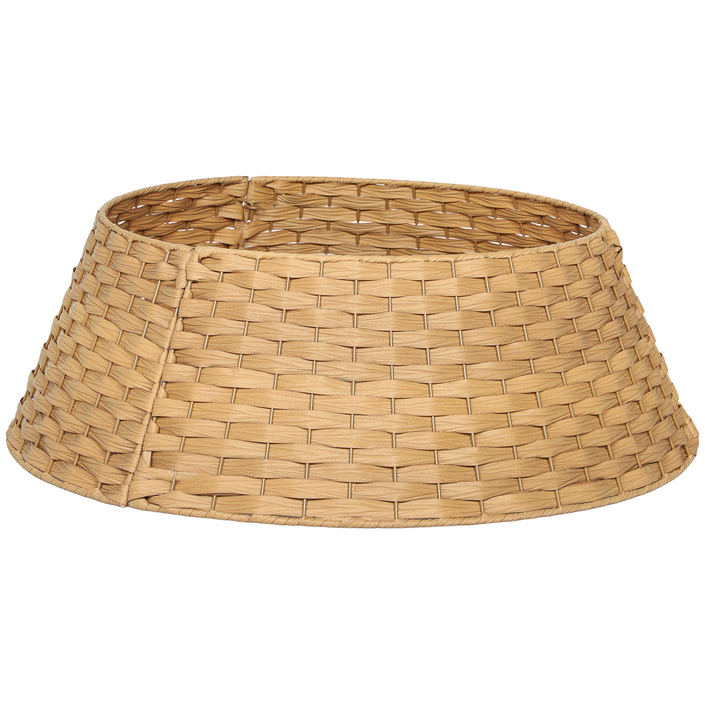 Rustic Christmas Tree Collar - 27 Inch Natural Woven Design