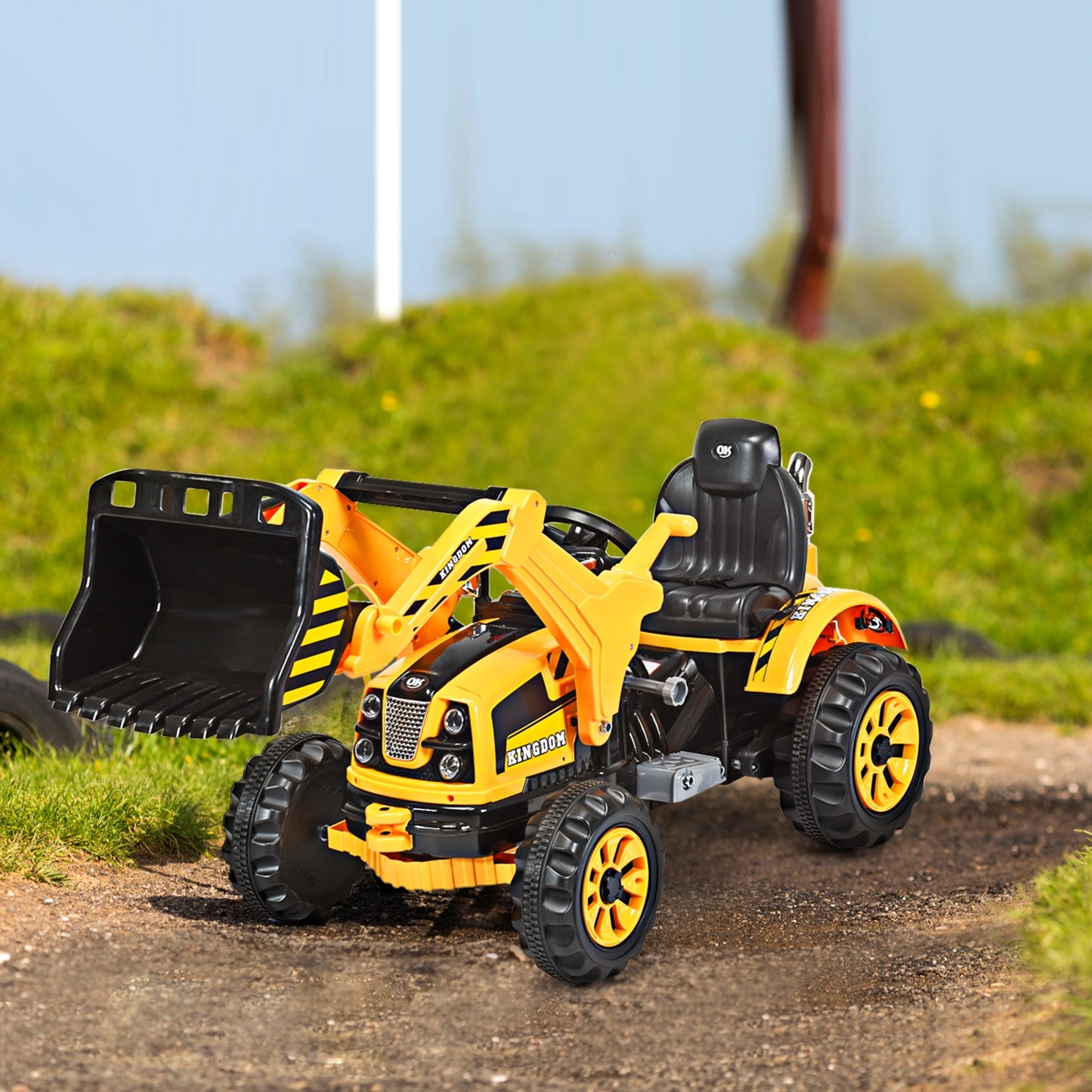 Kids Ride-On Dumper Truck - Battery Powered Yellow Toy