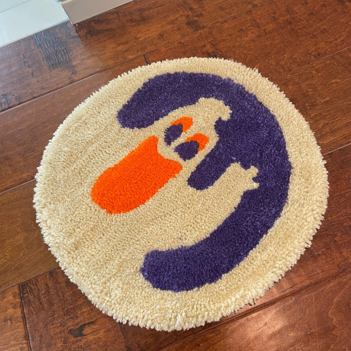 Halloween Door Mat - Pumpkin, Black Cat, Ghost Round Welcome Rug 60x60cm
