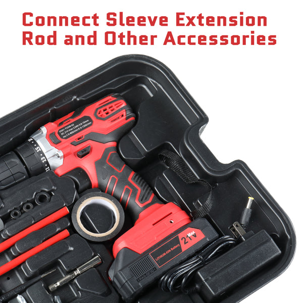 599-Piece Power Tool Set with 21V Cordless Drill and Rolling Toolbox