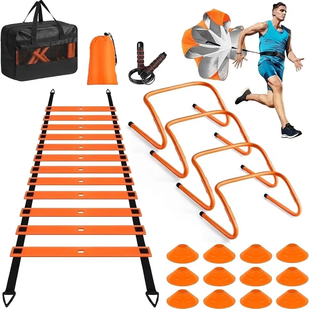 Adjustable Agility Ladder Training Set for Speed & Footwork Fitness