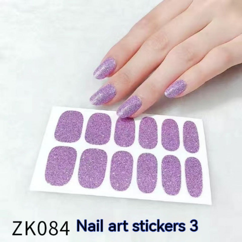 Waterproof Nail Stickers - Cute Peach Design