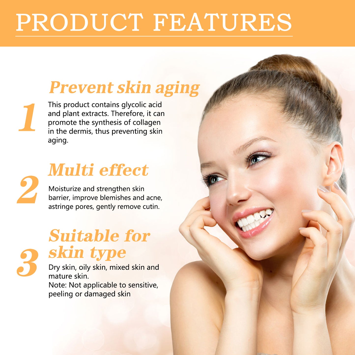 Glycolic Acid 7% Facial Lotion for Acne, 100ml - Moisturizing & Exfoliating