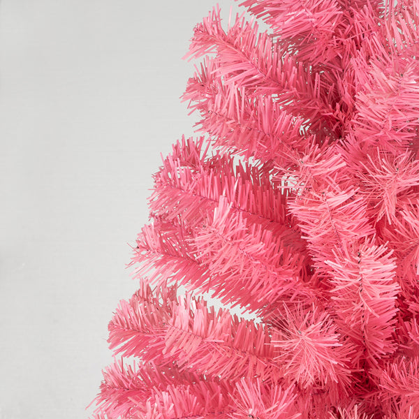 6ft Pink PVC Christmas Tree - Lush Holiday Decoration