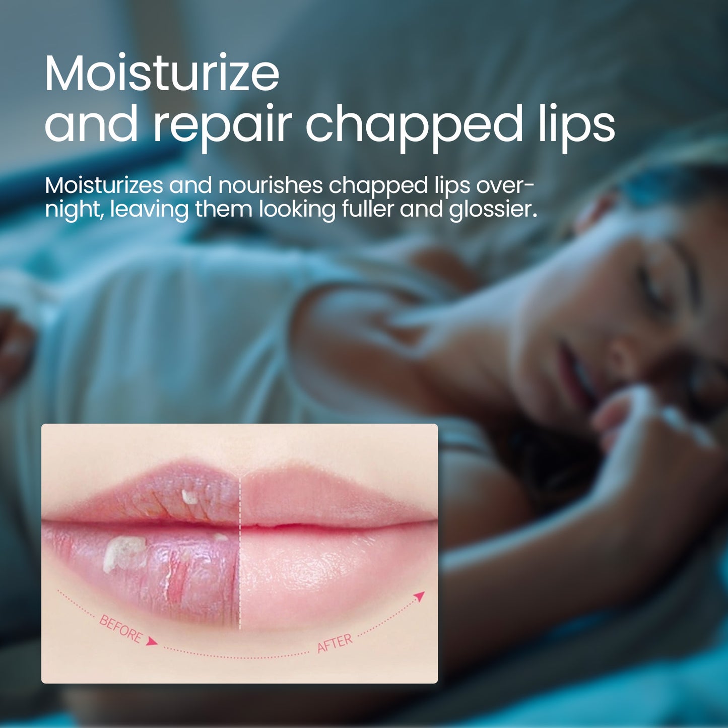 Hydrating Lip Sleeping Mask - Moisturizing & Exfoliating Lip Treatment