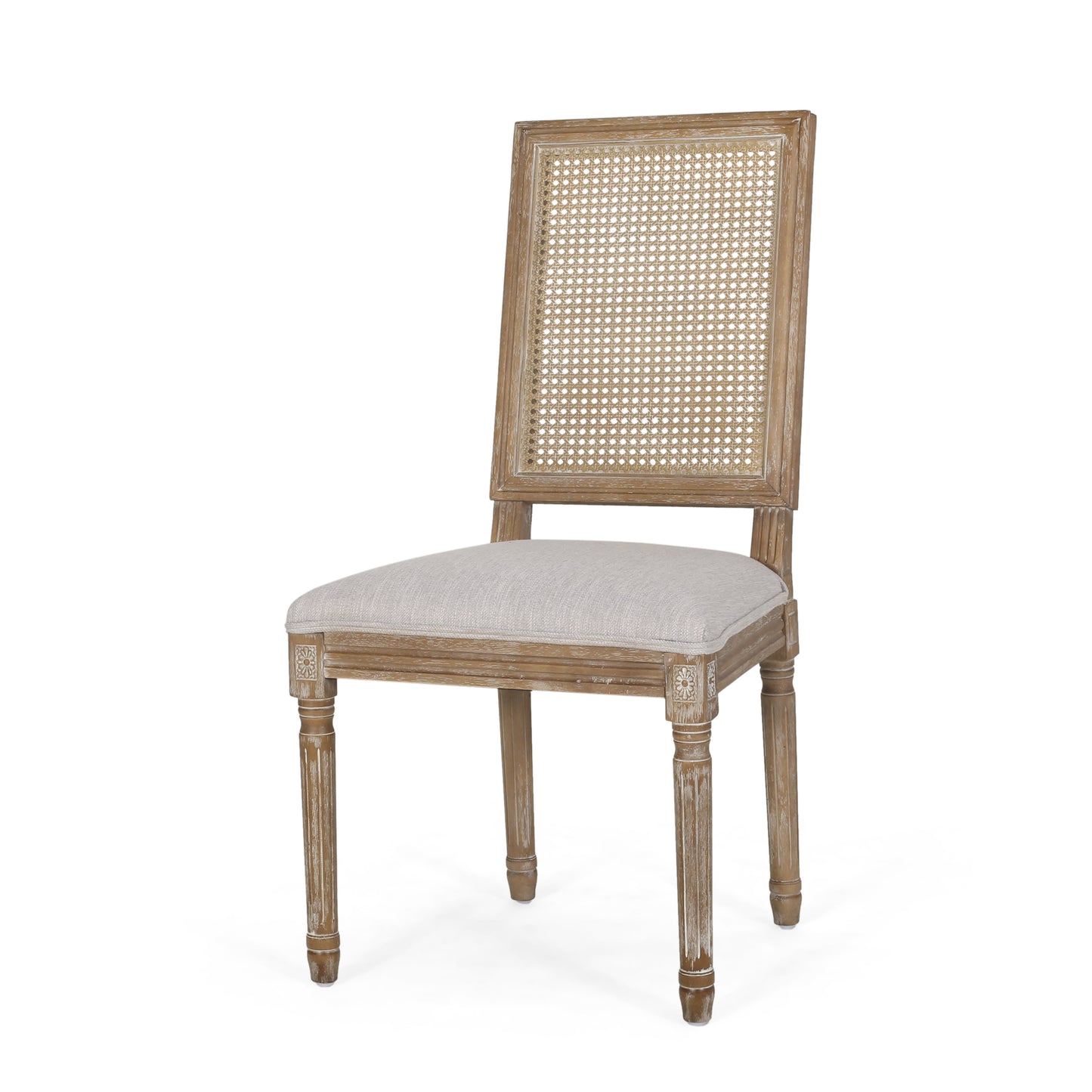 Light Grey Dining Chair Set of 2 - French Country Style