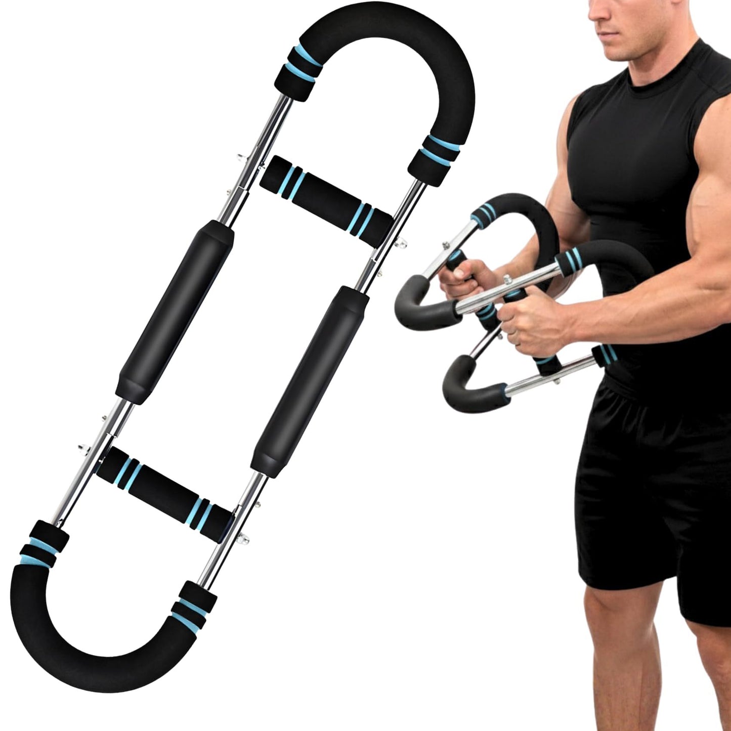Three-Hole Arm Training Resistance Bar for Home Workouts