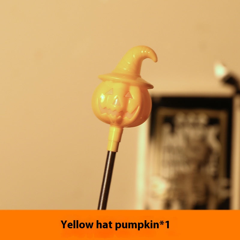 Halloween Pumpkin Lamp Hand Stick Prop with Variants - Kids Party Decoration