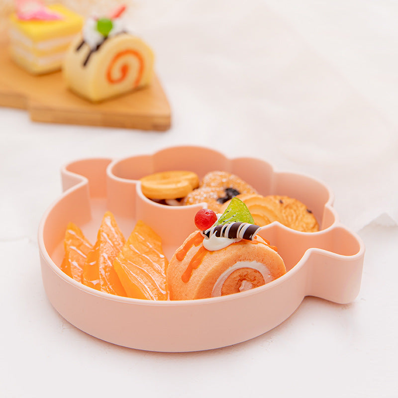 Children's Silicone Food Bowl Set with Multiple Characters and Colors