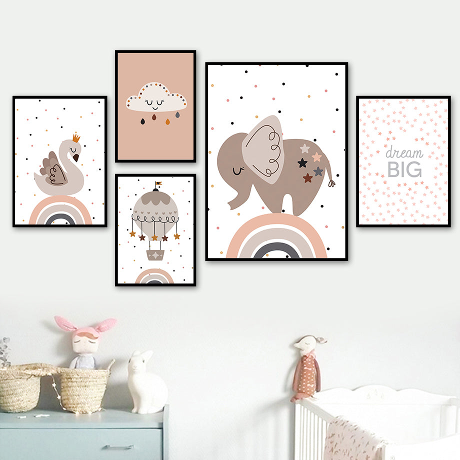 Children's Room Decor Cartoon Poster and Canvas Wall Art