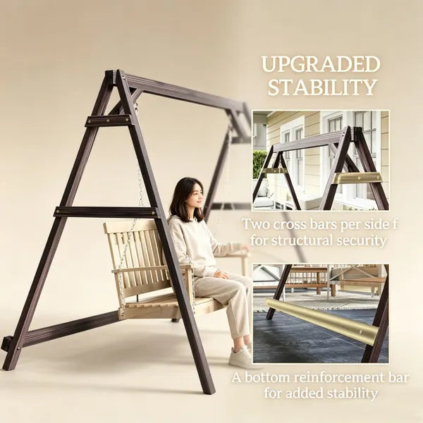 Outdoor Swing Frame - Sturdy A-Frame Structure, 770 lbs Capacity