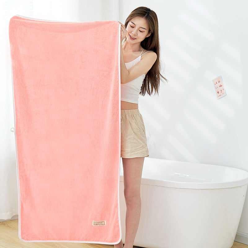 High-Density Coral Fleece Bath Towel - Soft & Absorbent for Spa & Home Use