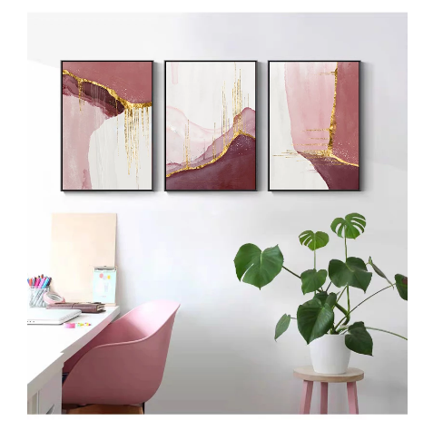 Abstract Purple Canvas Wall Art for Living Room - Modern Home Decor