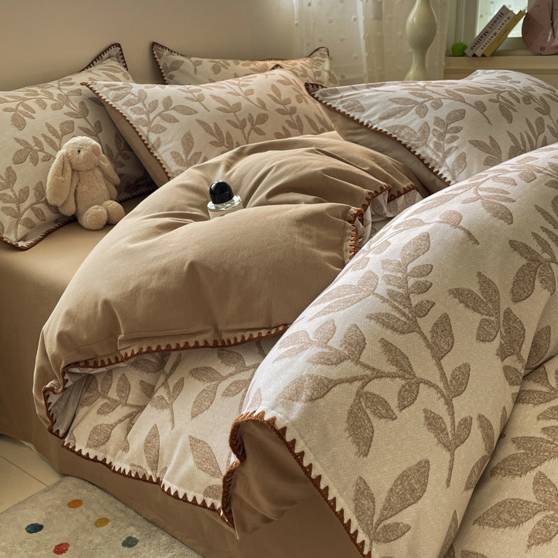 Thickened Cotton Duvet Cover Set for Fall and Winter - Modern & Minimalist