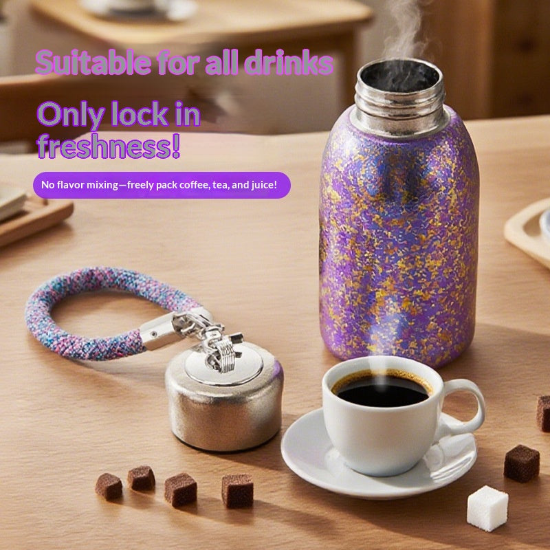 Small-Capacity Insulated Titanium Cup - Portable, Keeps Drinks Warm or Cold