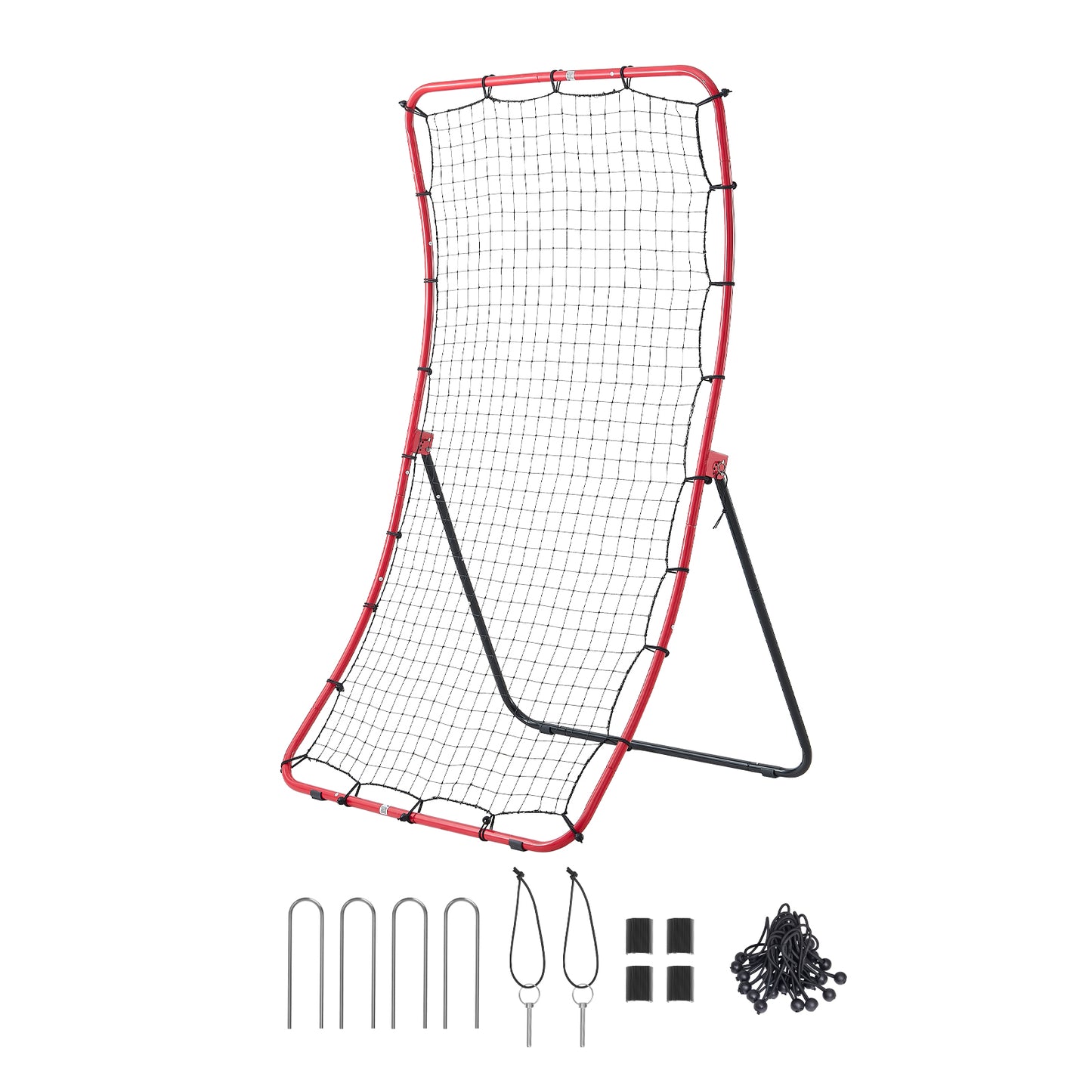 Baseball Softball Rebounder Net - Adjustable Pitch Back Trainer for Practice