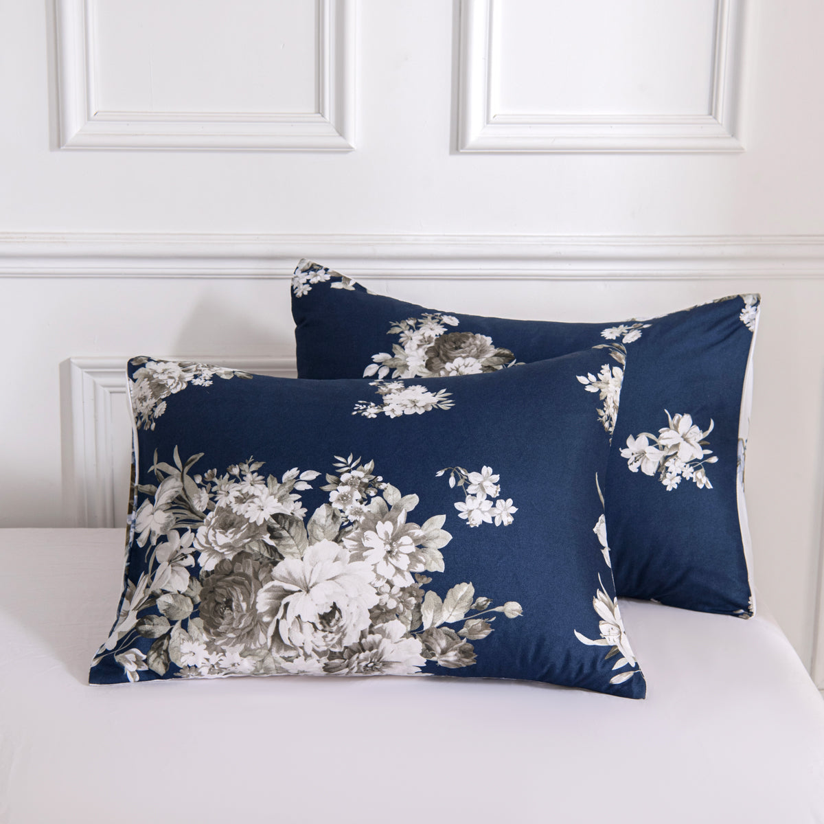 Cross Border Floral Print Duvet Cover Set - Elegant Breathable Bedding