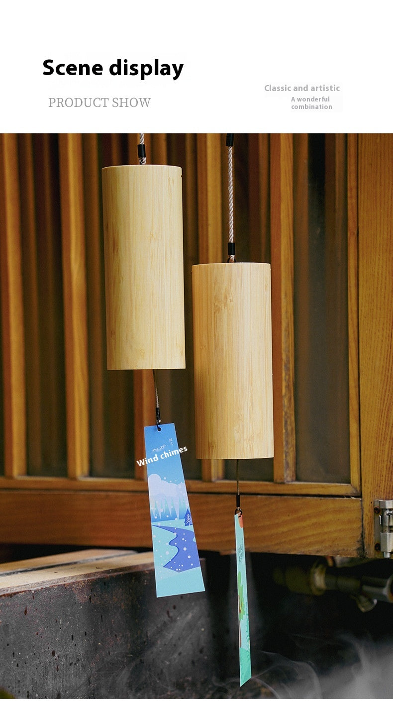 8-Tone Four Seasons Wind Chimes - Bamboo Modern Garden Decor Gift