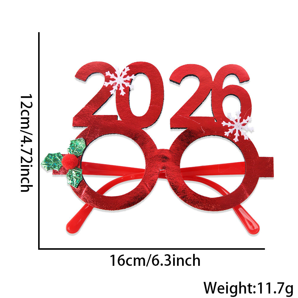 Christmas Snowflake Glasses - Festive Party Props for Holiday Celebration