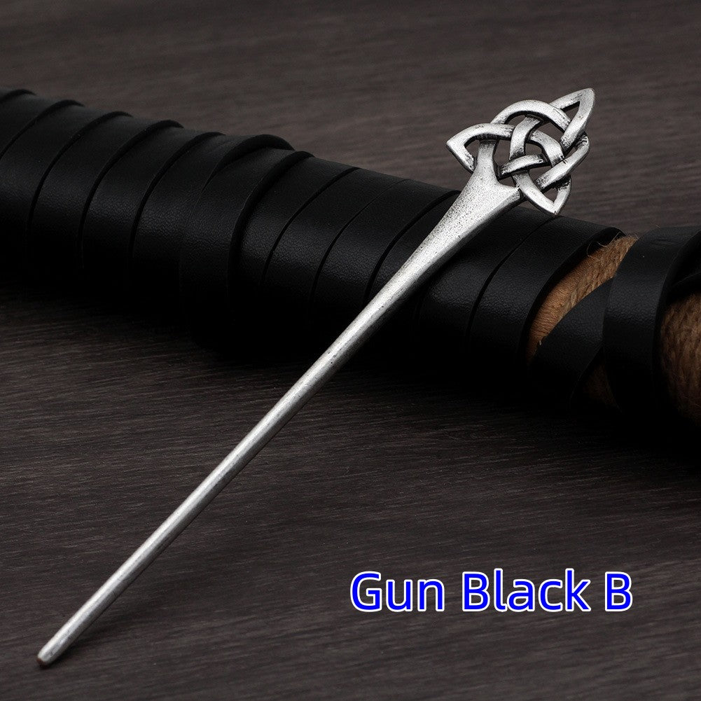 Simple Moon Hairpin - Geometric Alloy