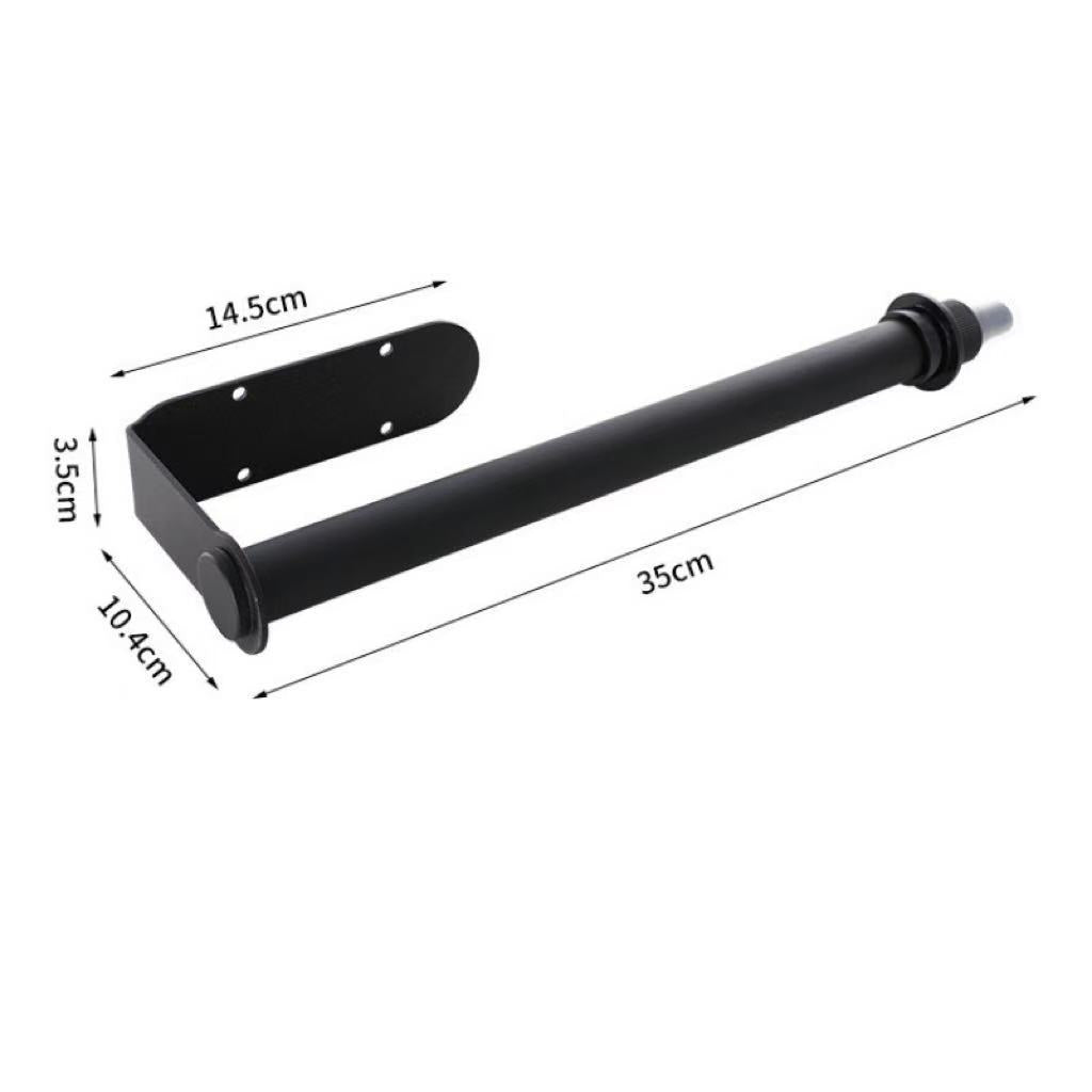 Punch-Free Stainless Steel Wall-Mounted Toilet Paper Holder - Modern Bathroom Storage