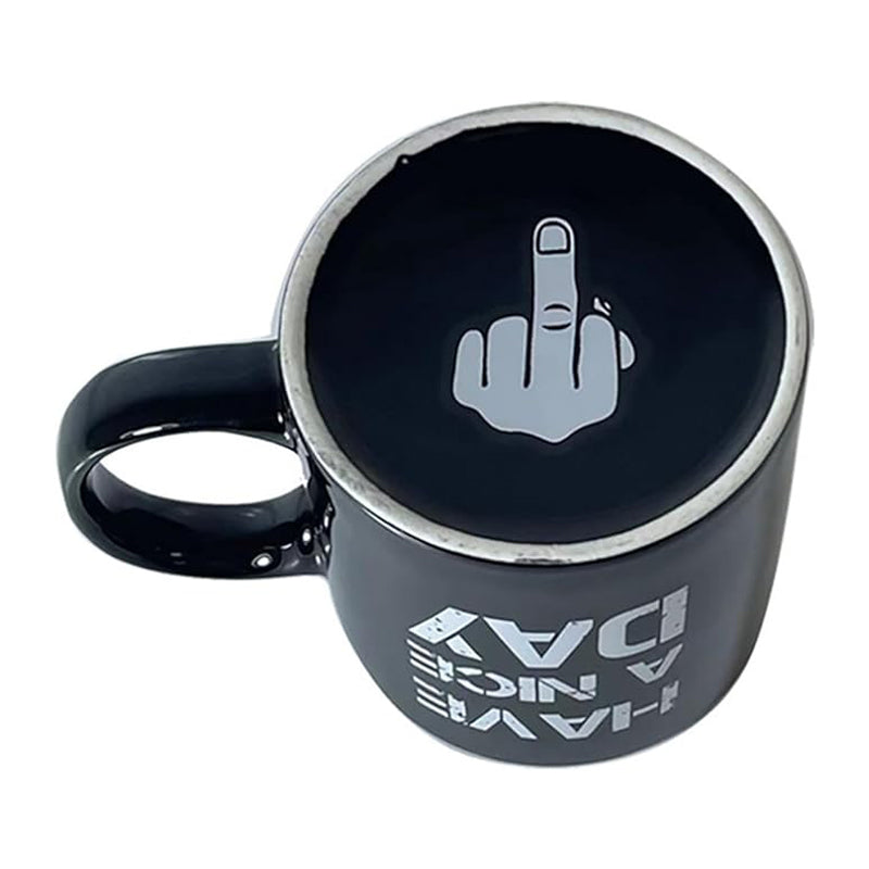Funny Middle Finger Coffee Mug - 3D Gag Gift for Adults