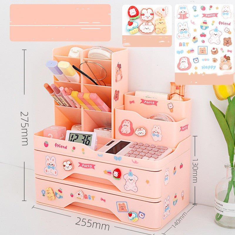 Multifunctional Pen Holder with Storage Box - Home Organization